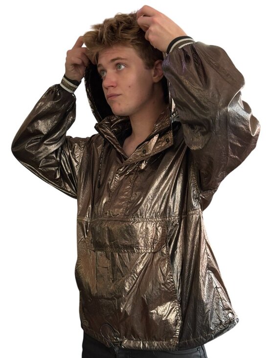 Ivy Park Gold Metallic Anorak Jacket XS - Picture 1 of 3